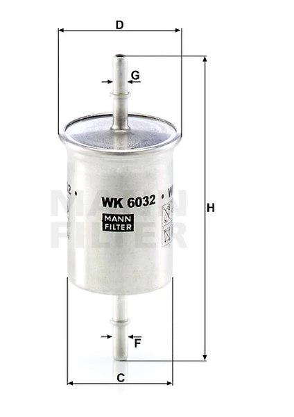Palivový filter MANN FILTER WK 6032