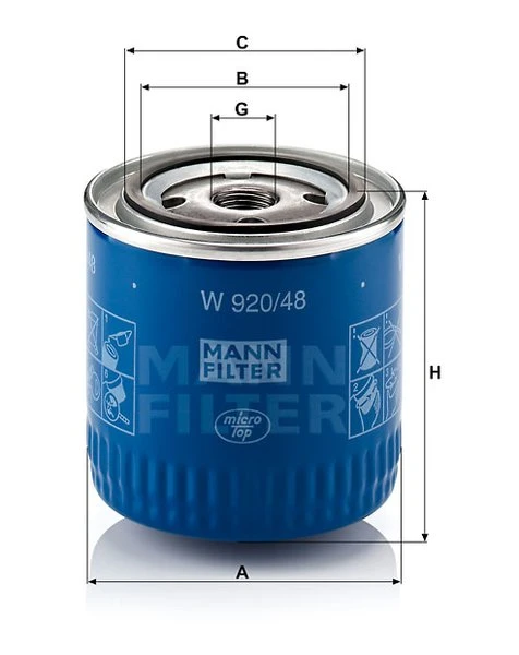 Olejový filter MANN FILTER W 920/48