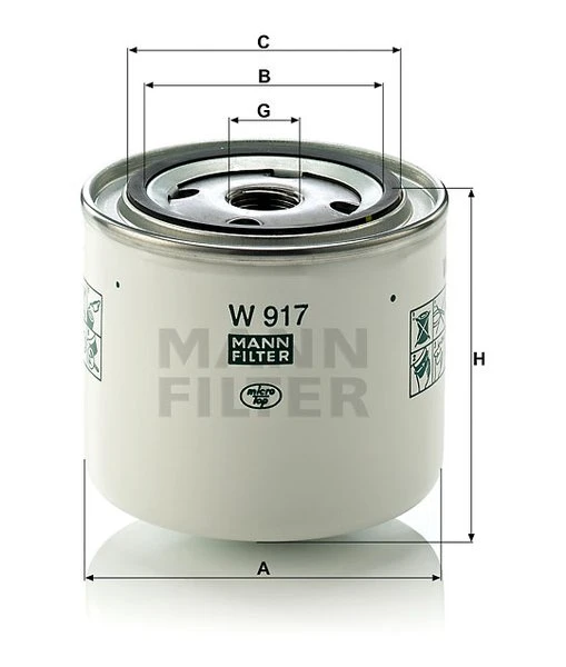 Olejový filter MANN FILTER W 917
