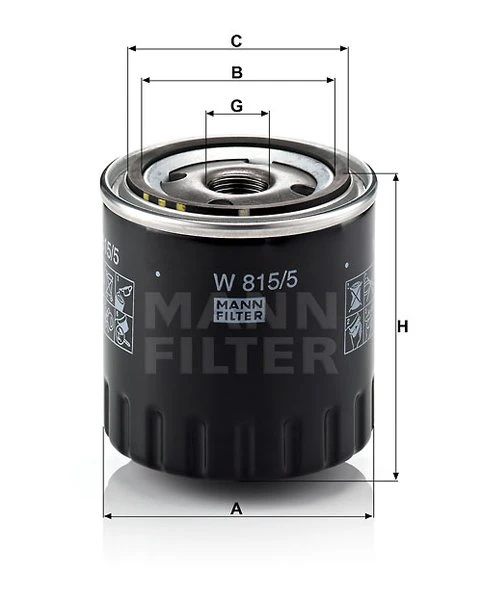 Olejový filter MANN FILTER W 815/5