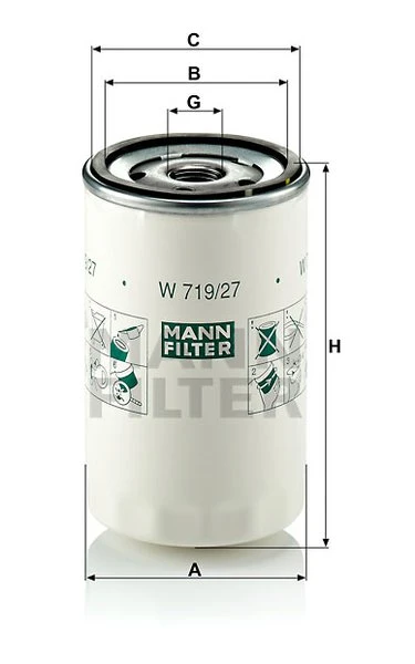 Olejový filter MANN FILTER W 719/27