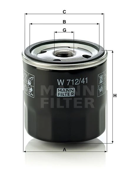 Olejový filter MANN FILTER W 712/41