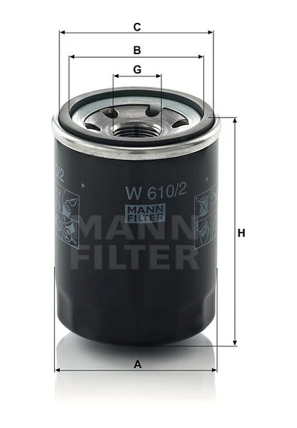Olejový filter MANN FILTER W 610/2
