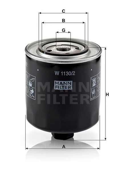 Olejový filter MANN FILTER W 1130/2
