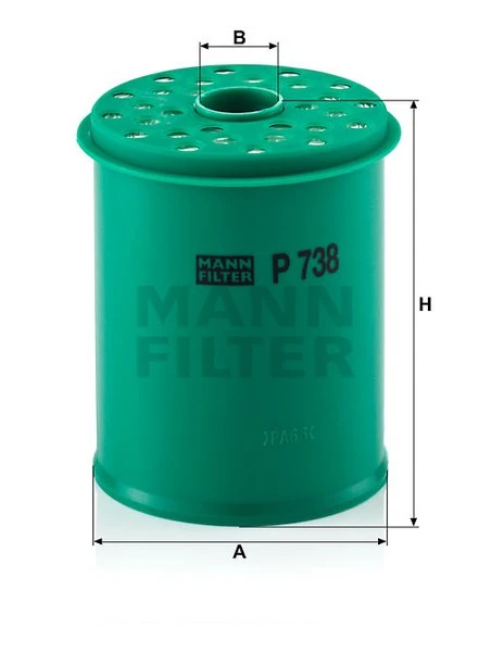 Palivový filter MANN FILTER P 738 x