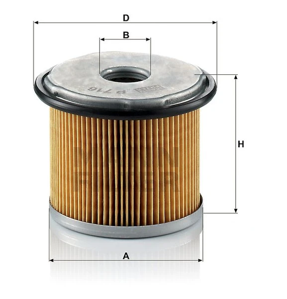 Palivový filter MANN FILTER P 716
