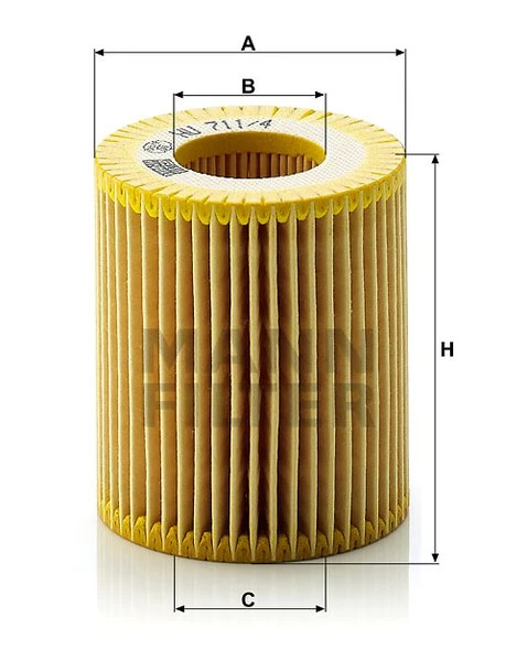 Olejový filter MANN FILTER HU 711/4 x