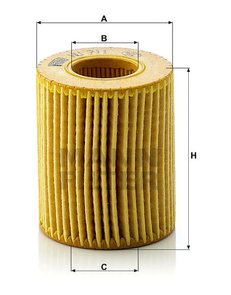 Olejový filter MANN FILTER HU 711 x