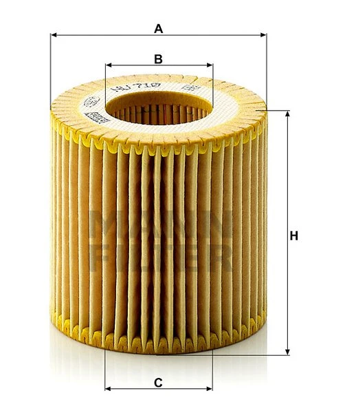 Olejový filter MANN FILTER HU 710 x
