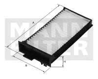 Kabínový filter MANN FILTER CU 2542-2