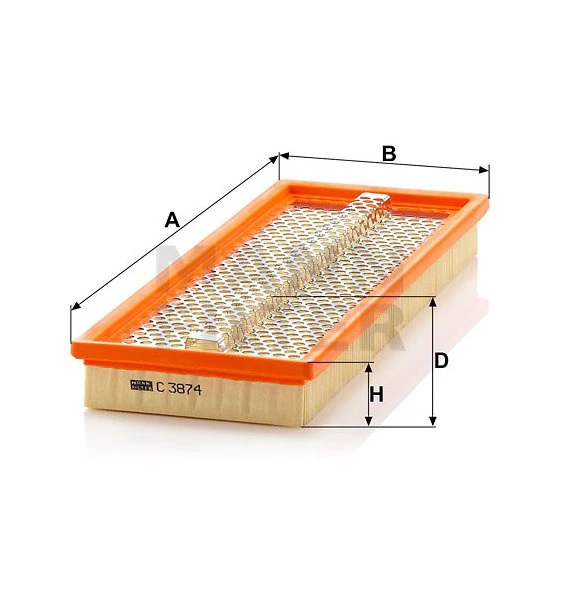 Vzduchový filter MANN FILTER C 3874
