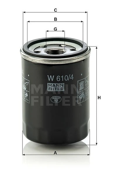 Olejový filter MANN FILTER W 610/4