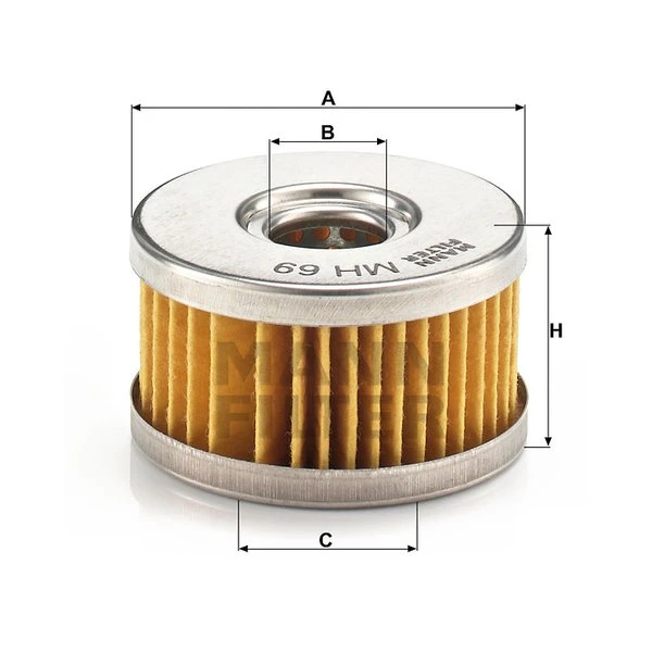 Olejový filter MANN FILTER MH 69