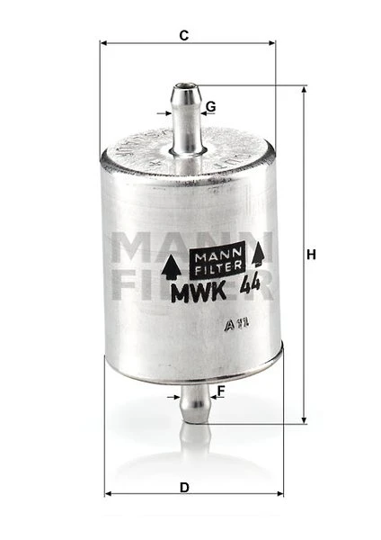 Palivový filter MANN FILTER MWK 44