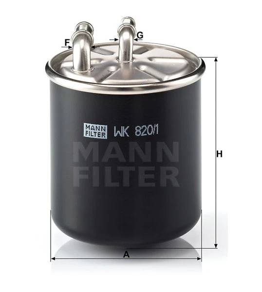 Palivový filter MANN FILTER WK 820/1