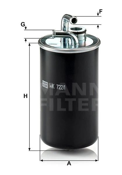 Palivový filter MANN FILTER WK 722/1
