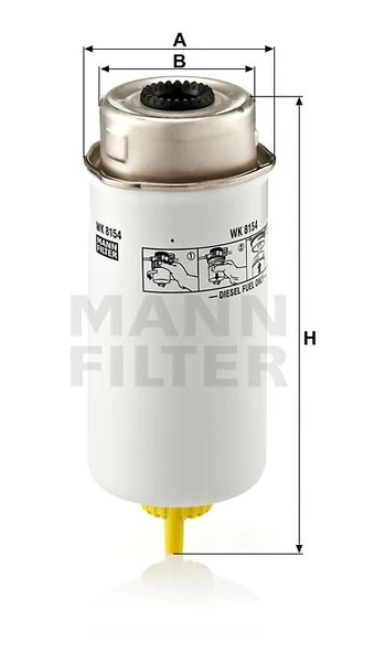 Palivový filter MANN FILTER WK 8154