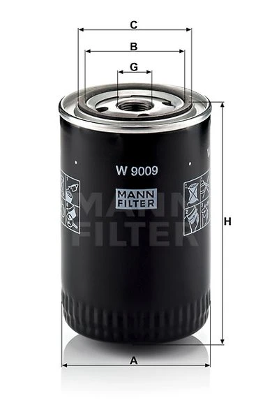 Olejový filter MANN FILTER W 9009