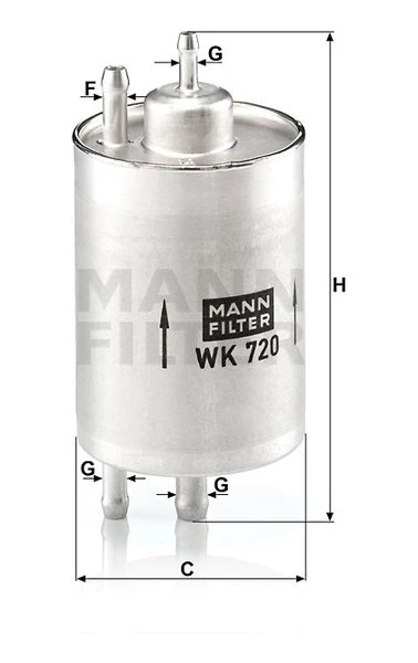 Palivový filter MANN FILTER WK 720