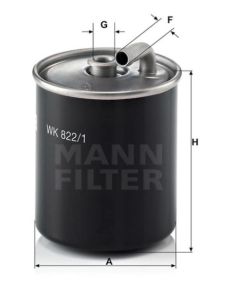 Palivový filter MANN FILTER WK 822/1