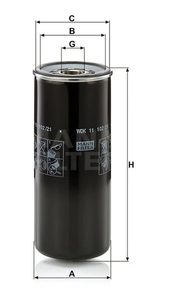 Palivový filter MANN FILTER WDK 11 102/21