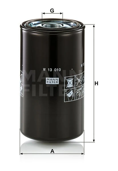 Filter hydrauliky MANN FILTER W 13 010