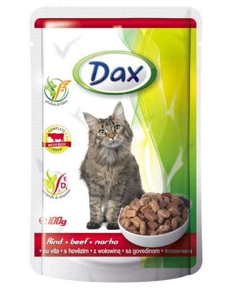 DAX kapsička hovädzia pre mačky - 100g