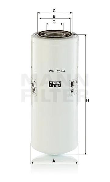 Filter hydrauliky MANN FILTER WH 1257/4