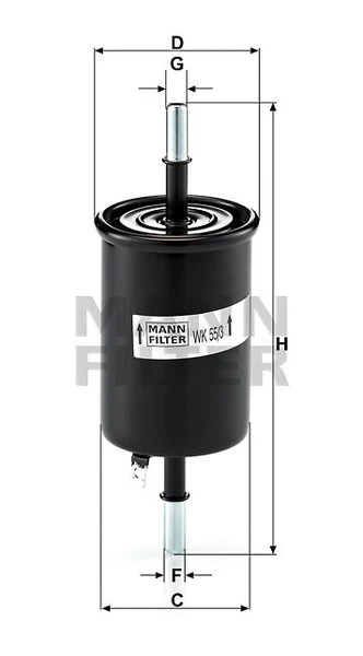 Palivový filter MANN FILTER WK 55/3