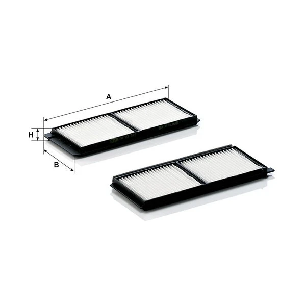 Kabínový filter MANN FILTER CU 23 001-2