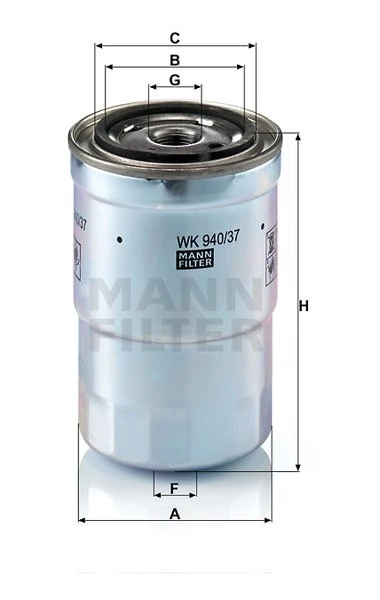 Palivový filter MANN FILTER WK 940/37 x