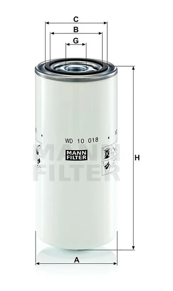 Filter hydrauliky MANN FILTER WD 10 018