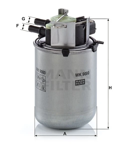 Palivový filter MANN FILTER WK 9080