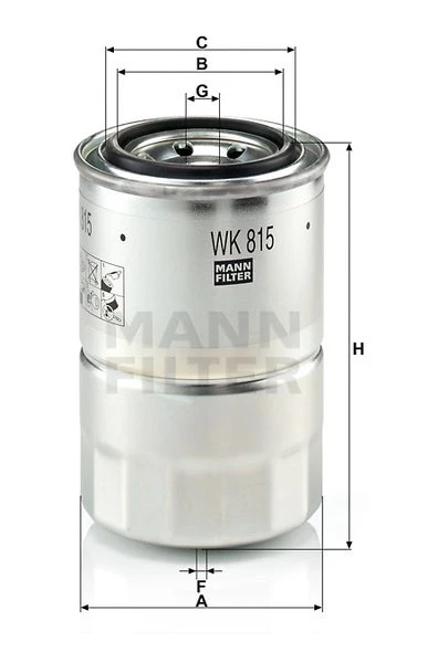 Palivový filter MANN FILTER WK 815 x