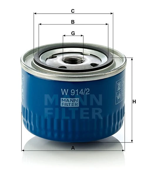 Olejový filter MANN FILTER W 914/2