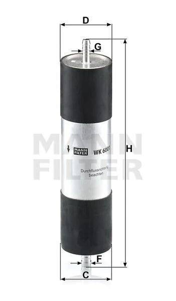Palivový filter MANN FILTER WK 6001