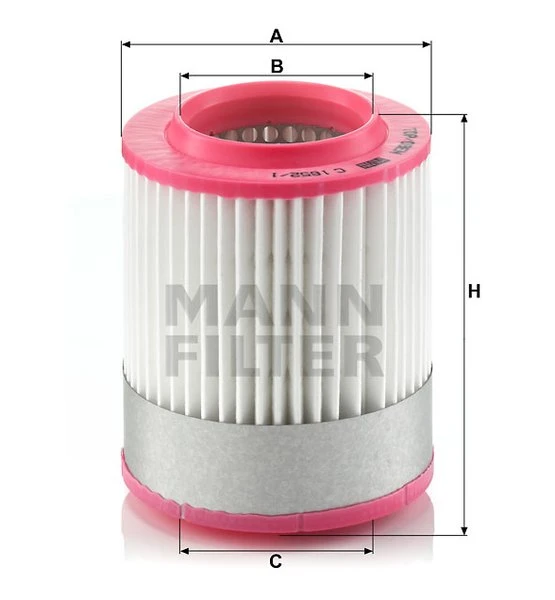 Vzduchový filter MANN FILTER C 1652/1