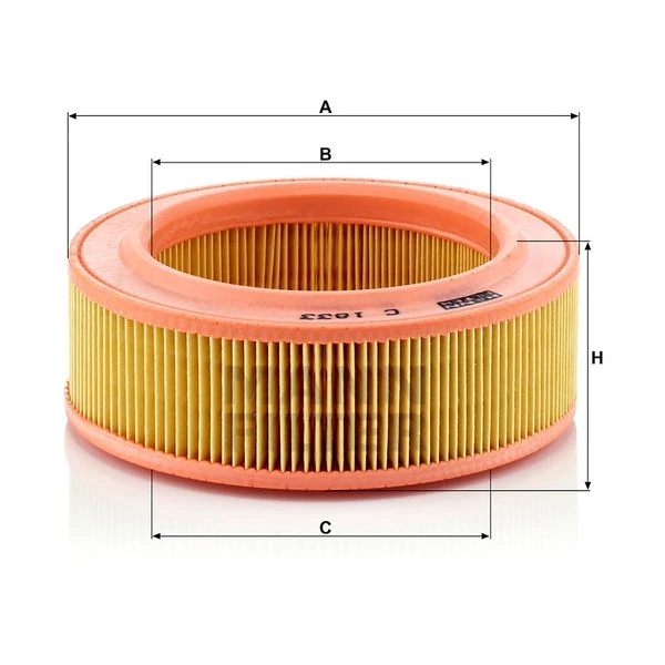 Vzduchový filter MANN FILTER C 1833