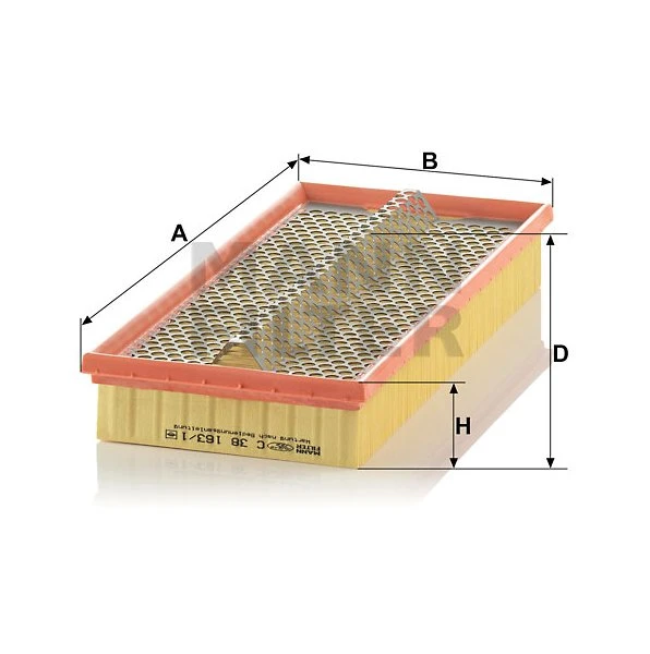 Vzduchový filter MANN FILTER C 38 163/1