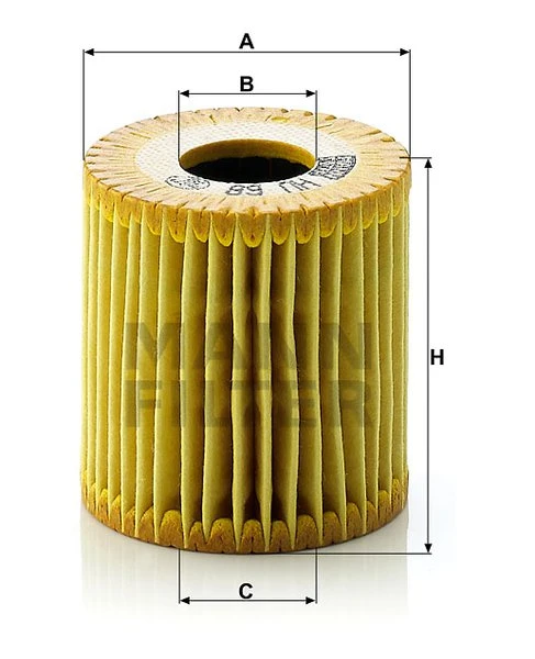 Olejový filter MANN FILTER HU 68 x