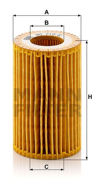 Olejový filter MANN FILTER HU 715/6 x