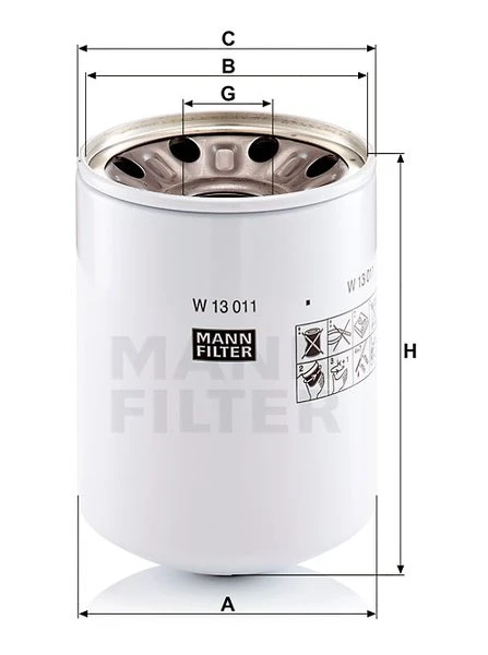 Olejový filter MANN FILTER W 13 011 x