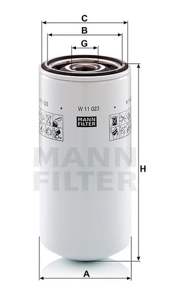 Olejový filter MANN FILTER W 11 023