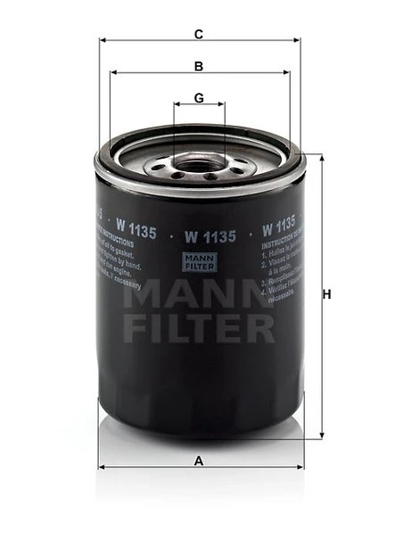 Olejový filter MANN FILTER W 1135