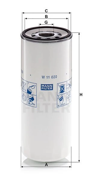 Olejový filter MANN FILTER W 11 020