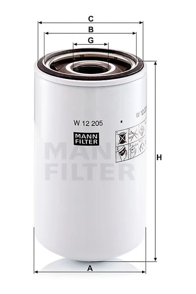 Olejový filter MANN FILTER W 12 205