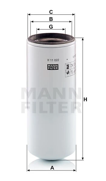 Olejový filter MANN FILTER W 11 022