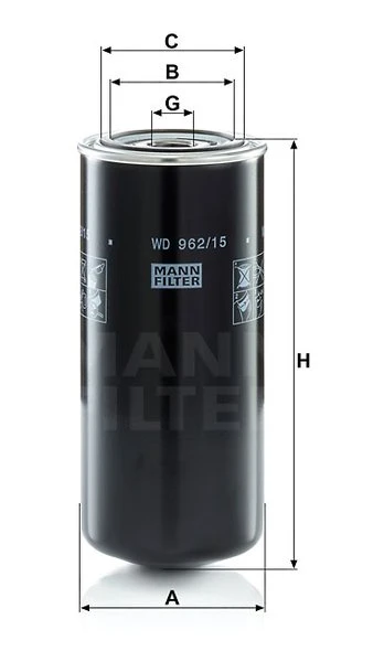Olejový filter MANN FILTER WD 962/15