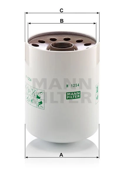 Olejový filter MANN FILTER W 1254 x
