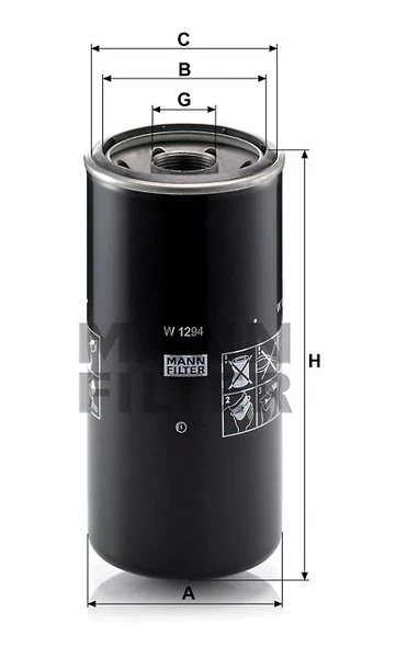 Olejový filter MANN FILTER W 1294